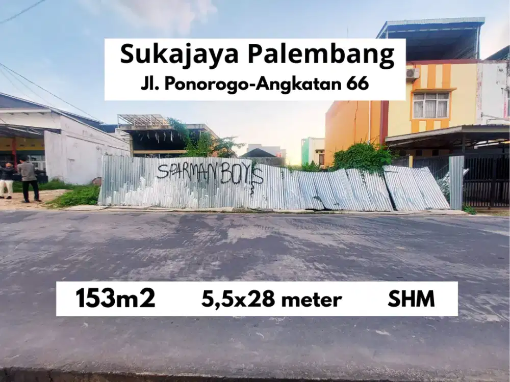 Tanah Palembang SHM Dekat PTC Pinggir Jalan Ponorogo