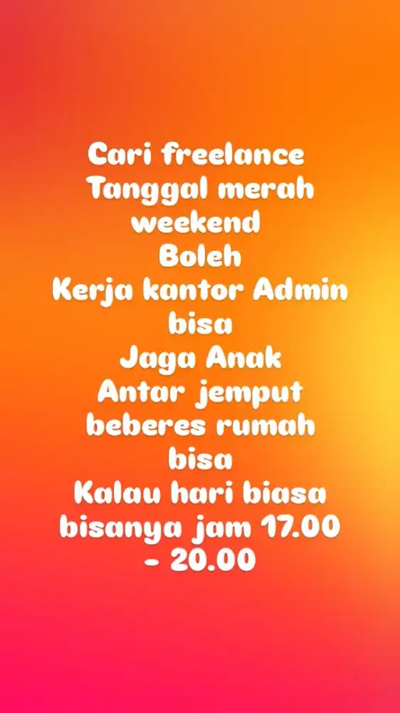 CARI KERJA FREELANCE