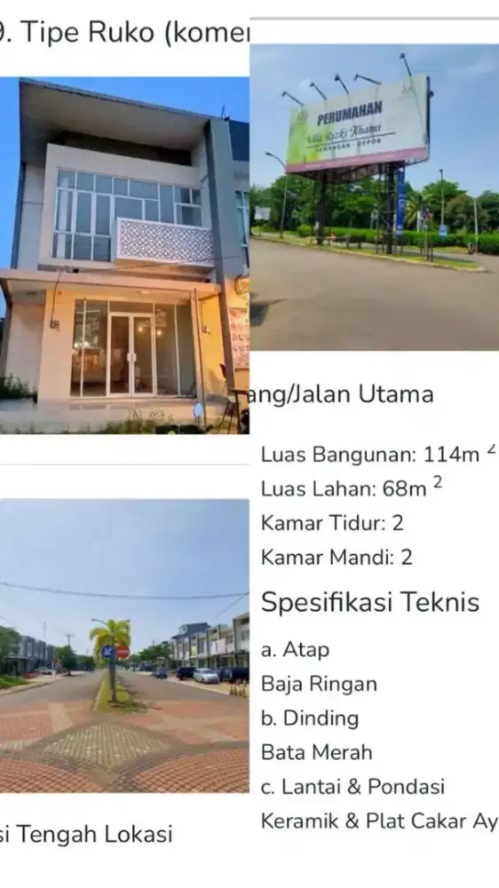 Dijual ruko super nyaman dan strategis dikawasan ramai