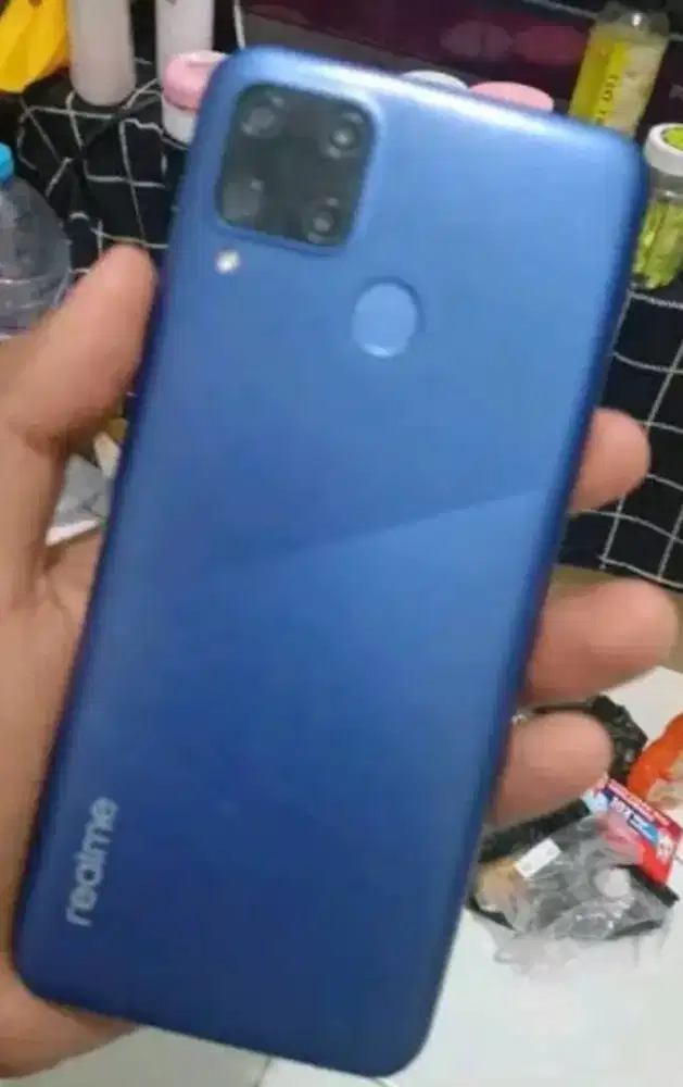 Dijual hp realme c15 mines pemakaian, 750 negoin aja