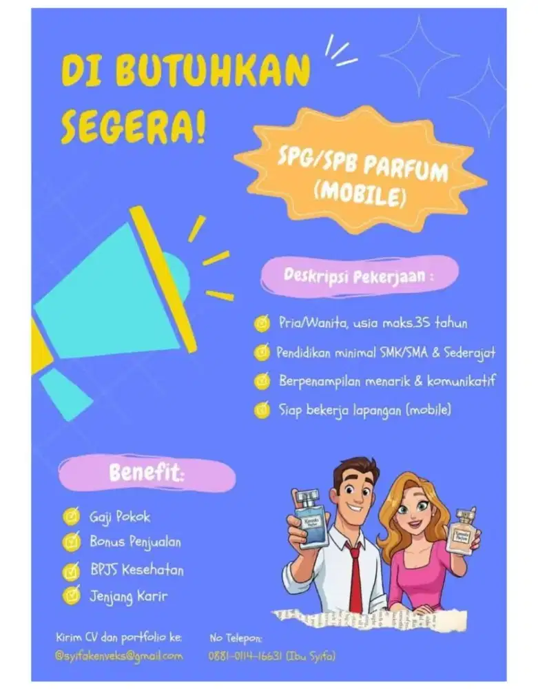 LOWONGAN SPG/SPB PARFUM LAPANGAN (MOBILE)