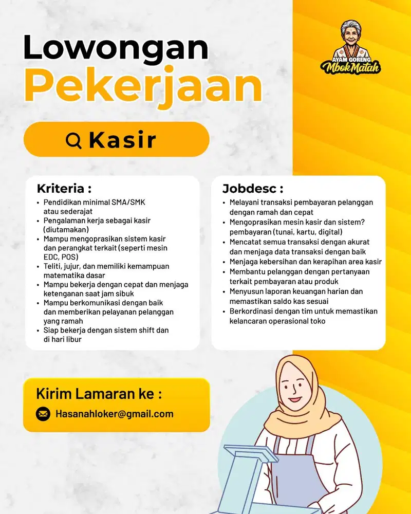 Lowongan Pekerjaan - Kasir