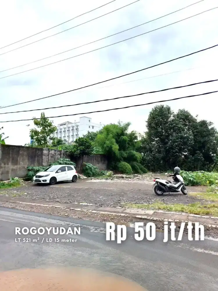 Disewakan Tanah Strategis di Rogoyudan dekat Jalan Magelang
