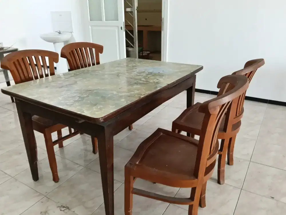 Meja makan set Kursi