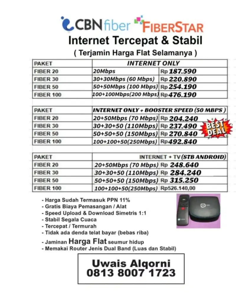 WIFI CBN FIBERSTAR/MYREP