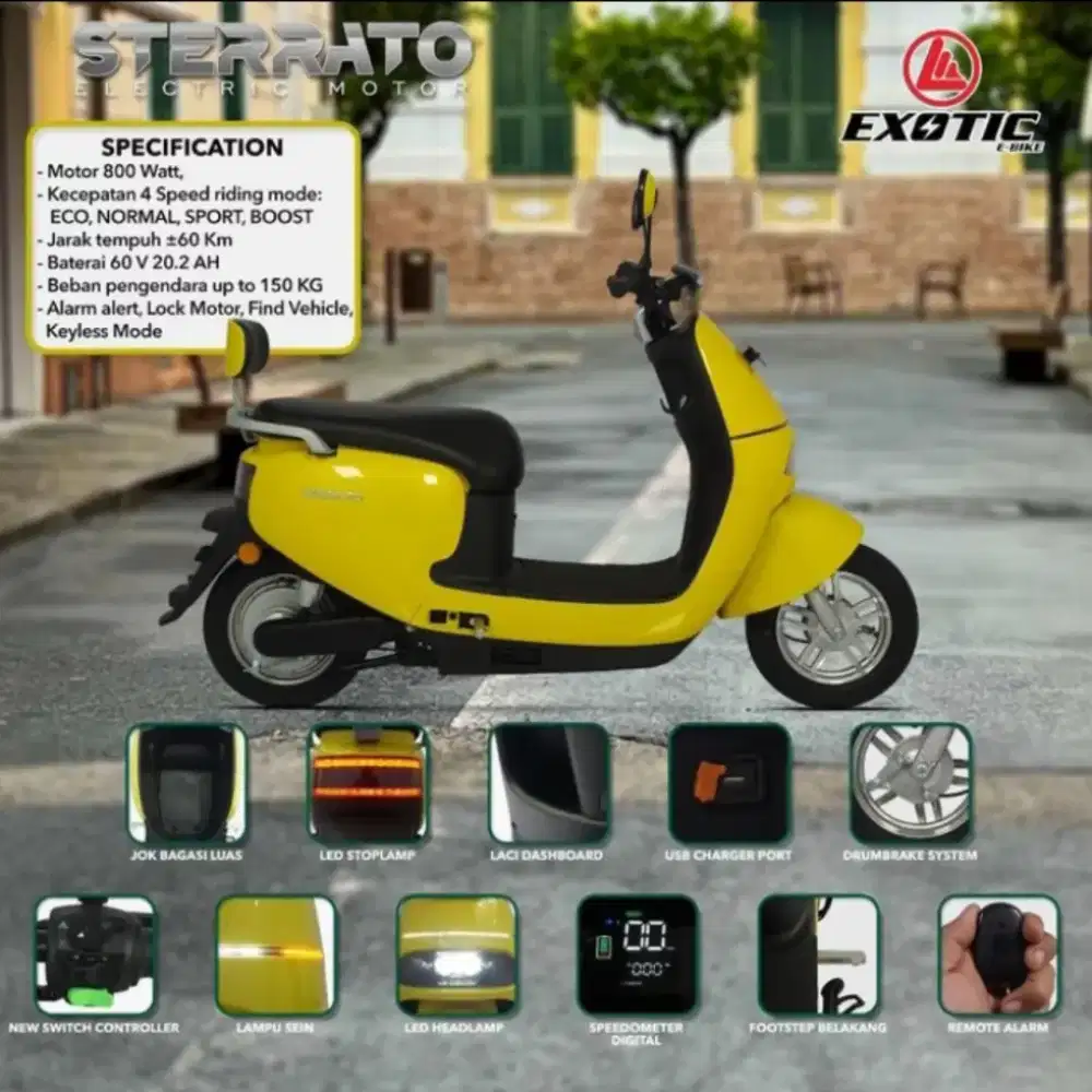 SEPEDA LISTRIK EXOTIC STERRATO