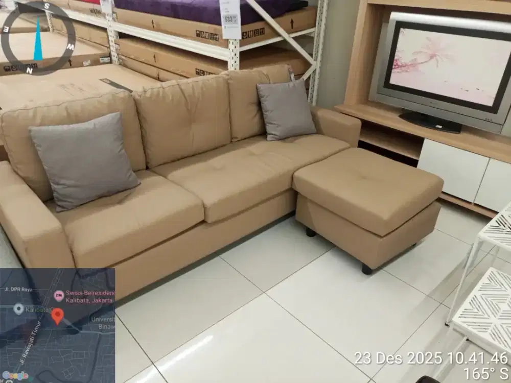 Sofa L Tasyi Brown