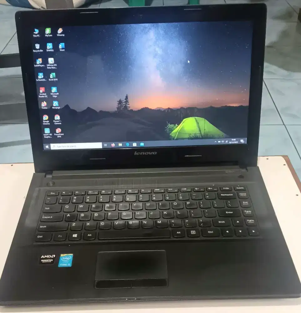 Laptop lenovo g4080 core i5 gen5 ssd +hdd bagus siap pakai