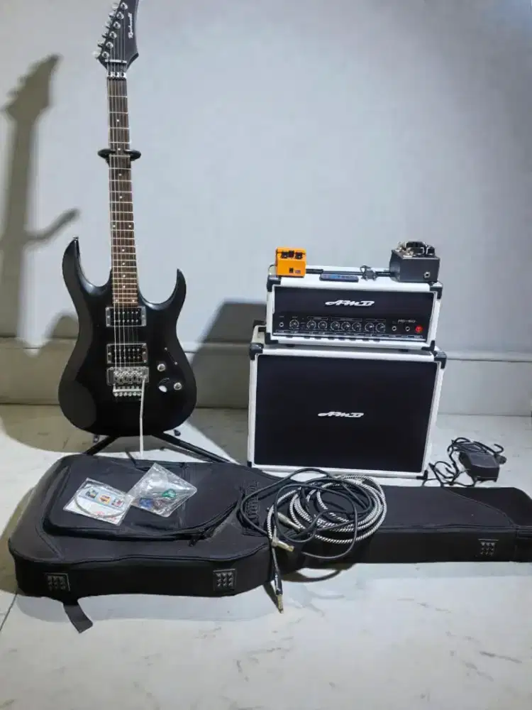 Gitar Rockwell sepaket siap pakai. Free efx