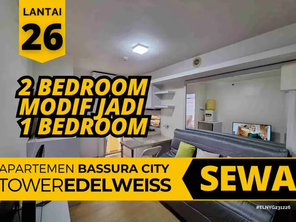 Sewa 1 Bedroom Luas 34m Tower E Lantai 26 Apartemen Bassura City