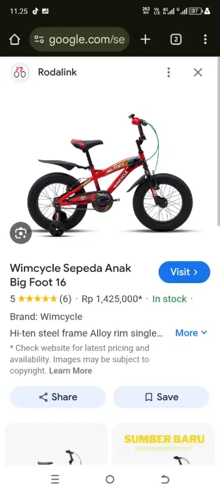 Sepeda BMX 16 inch wimcycle