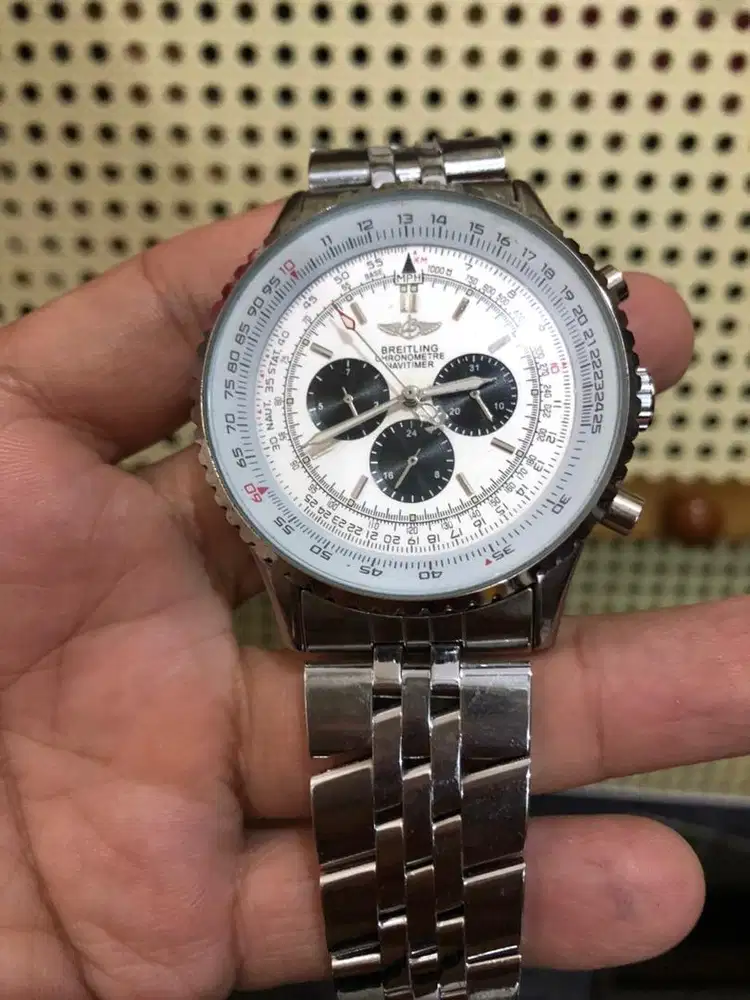 Jam tangan pria bretling chronograph siap pakai
