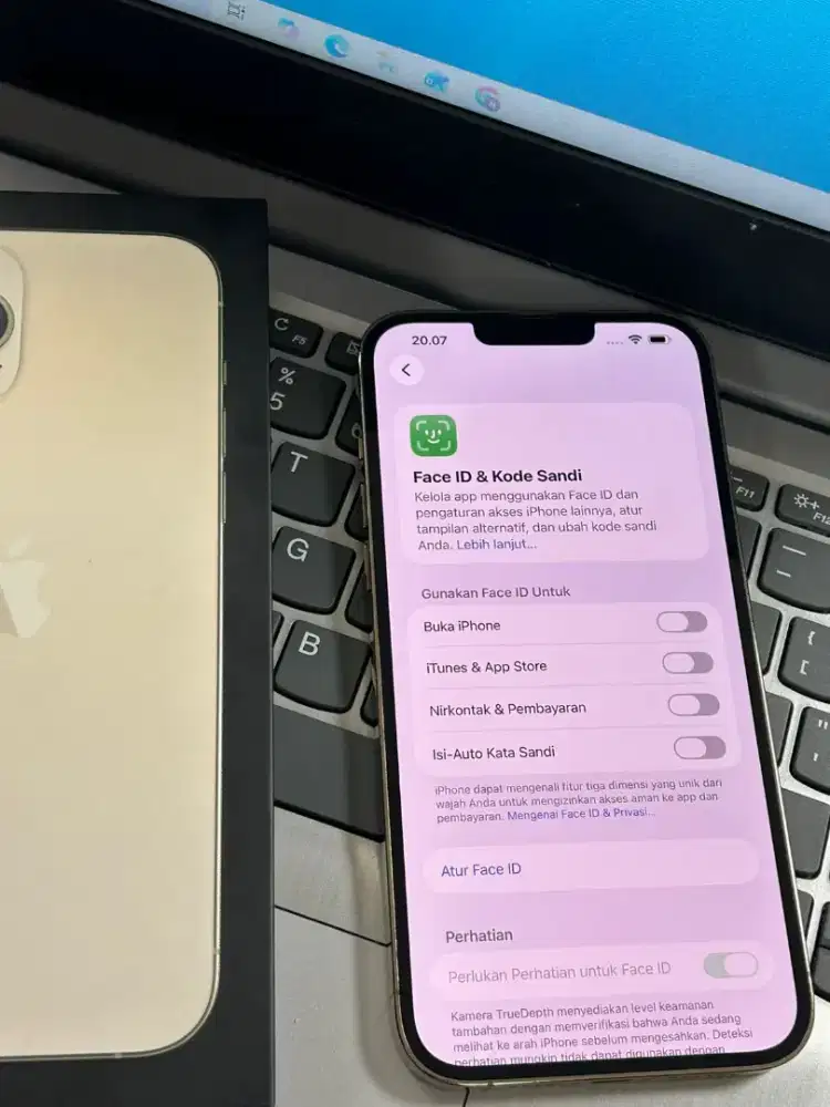 Iphone 13 Promax 128 ibox 
Hb 92% Faceid on 
Trutone on 
Fullset orian