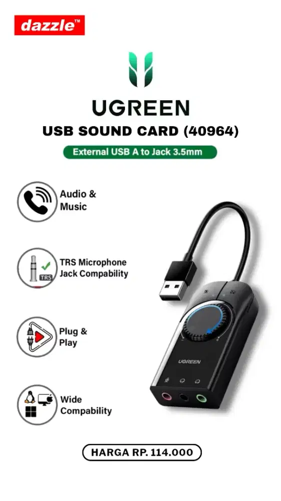 UGREEN USB SOUNDCARD (40964)