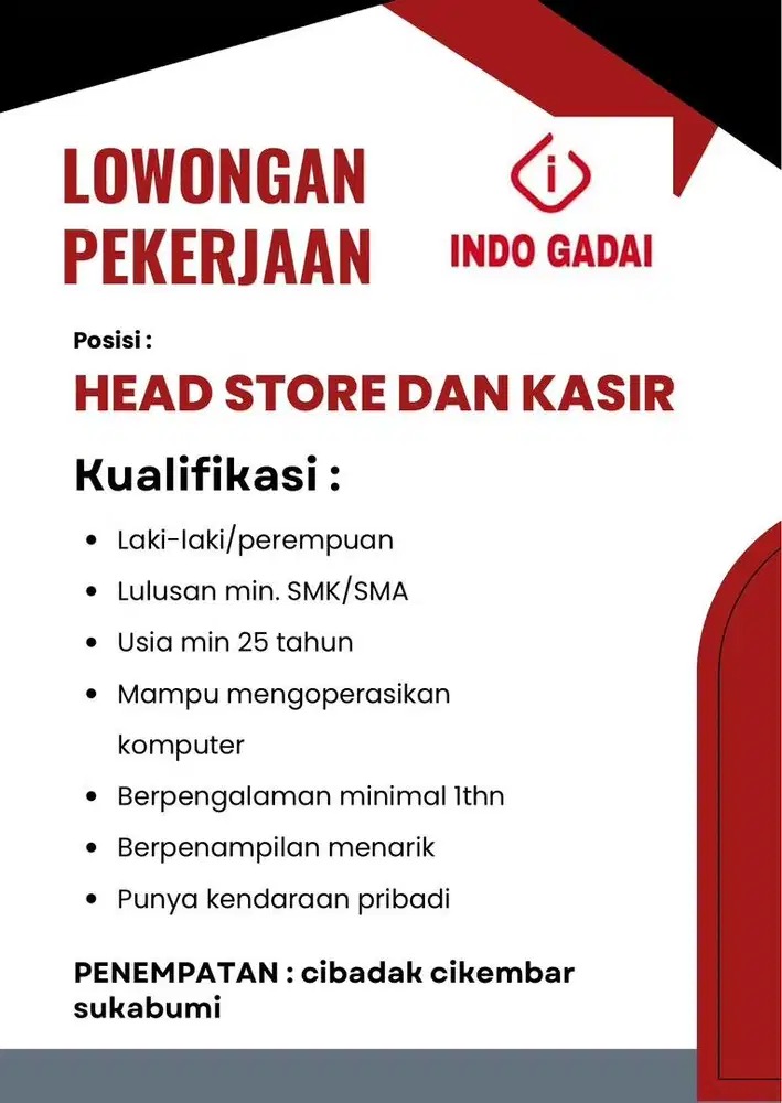 LOWONGAN PEKERJAAN