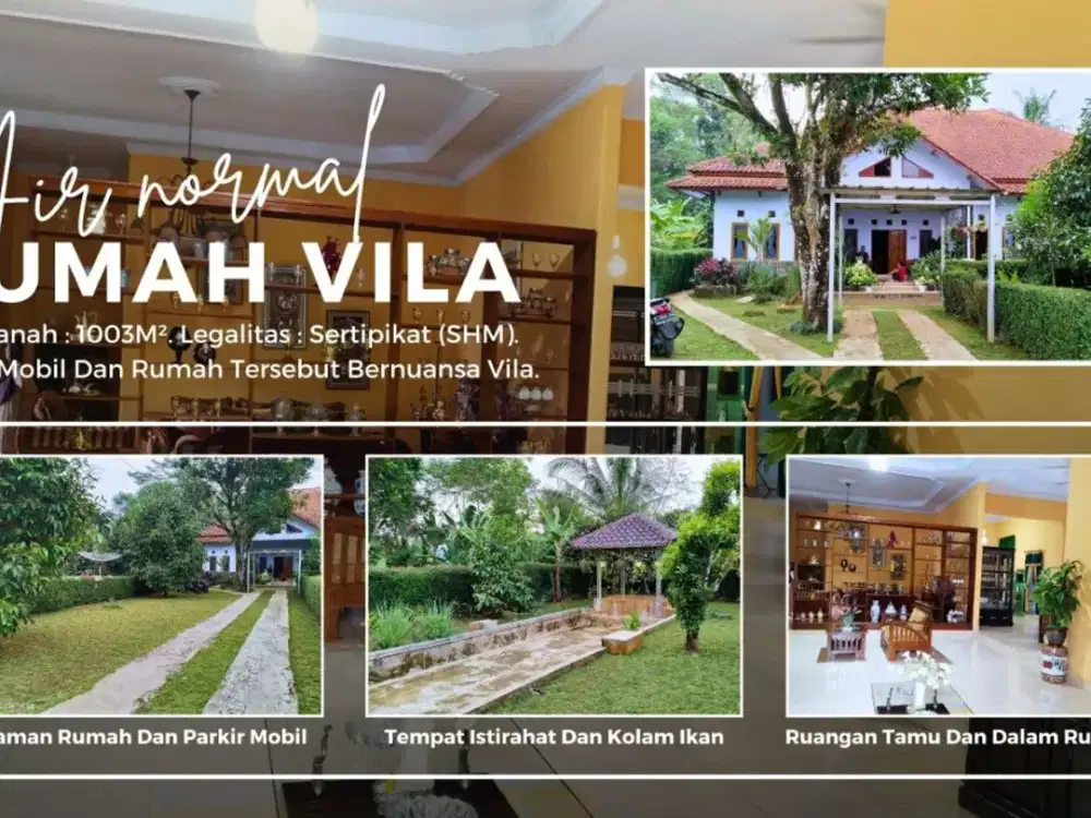 FULL BESERTA ISINYA  RUMAH BERNUANSA VILA  SEJUK DAN AIR NORMAL