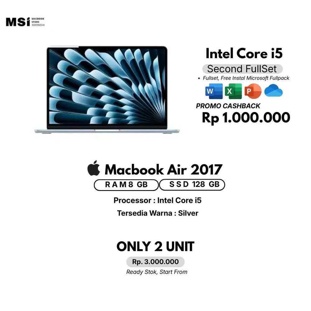 MACBOOK AIR 2017 Ram 8/128GB