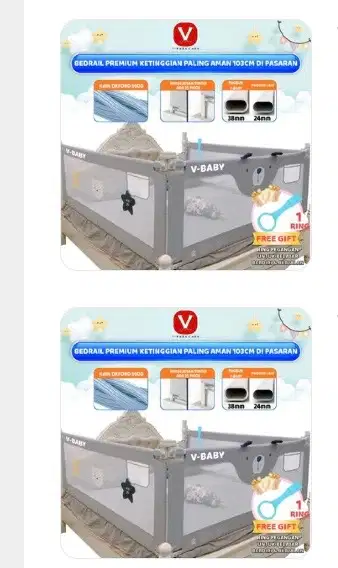 V-Baby Bedrail Pengaman Kasur