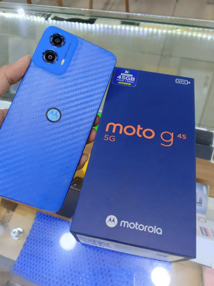Jual hp Bks mtorola motog45 5g 8+8/256gb blue mlus lngkp