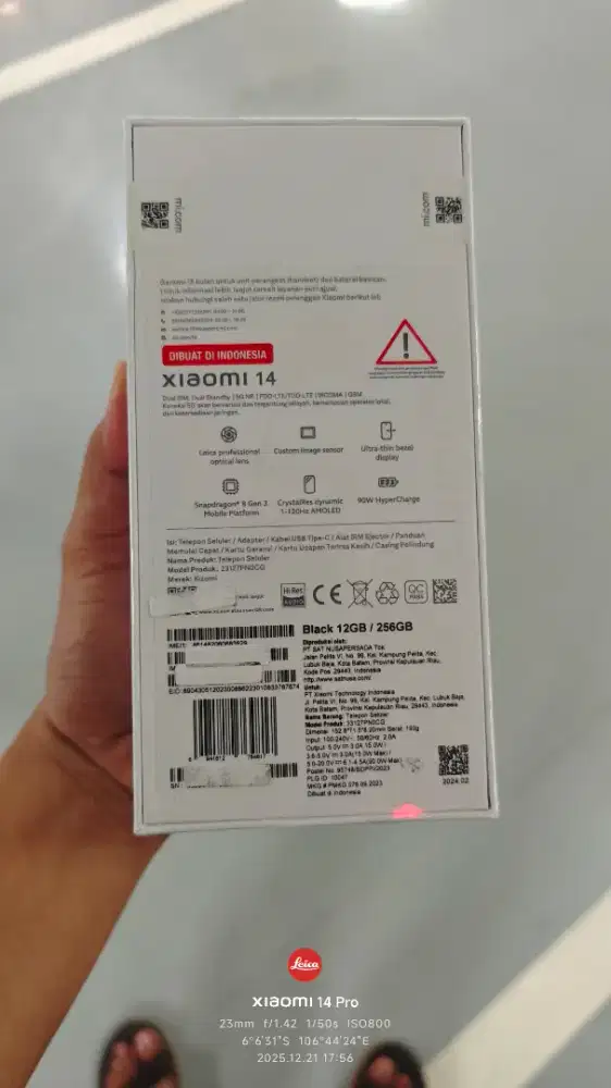 Xiaomi 14 Black 12/256gb New Baru BNIB No Repack