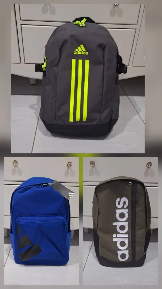 Tas Ransel ADIDAS - Linear Backpack - Original 100% Hijau