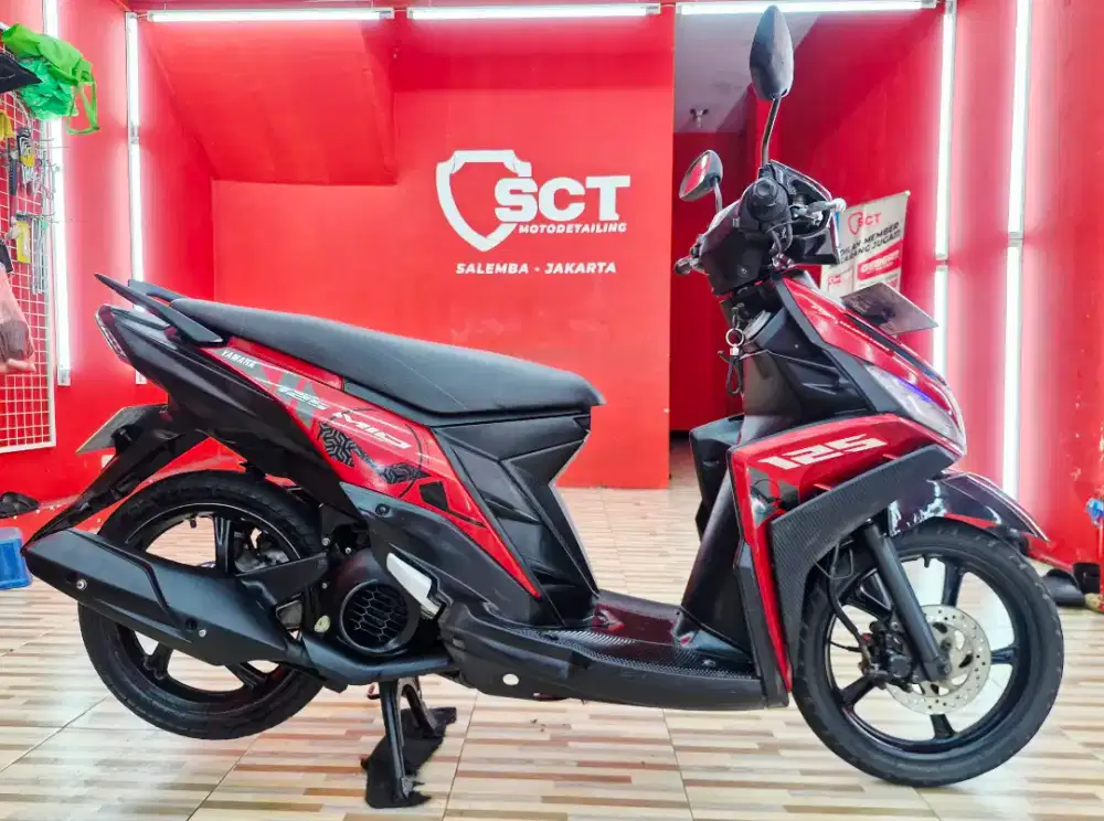 JualCpt90%LikeNew YAMAHA MIO M3 125 2015 MERAH