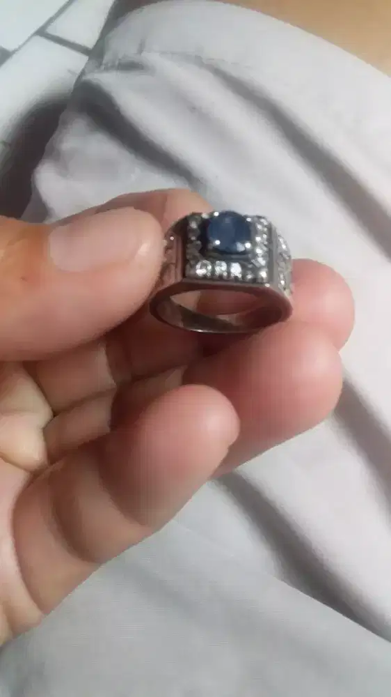 batu safir ikatan perak lawas