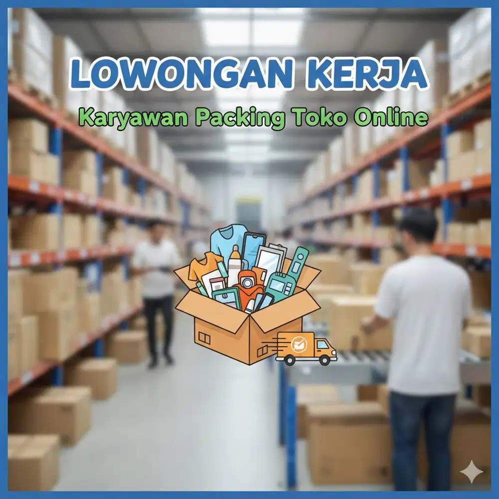 Karyawan packing toko online
