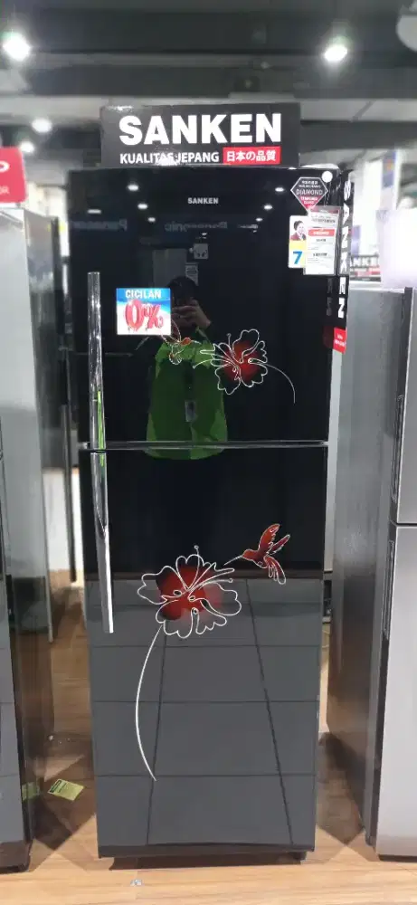 SANKEN SK-G266 AH-BK 2 DOOR FRIDGE