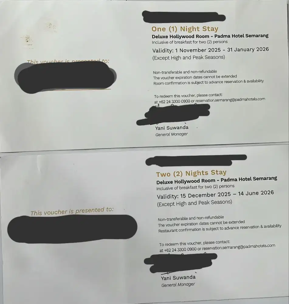 Voucher Hotel Padma Semarang