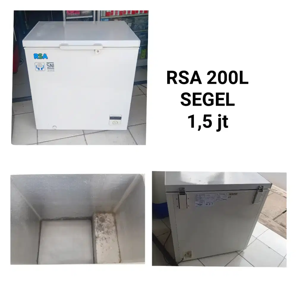 Freezer box RSA 200L bekas bergaransi