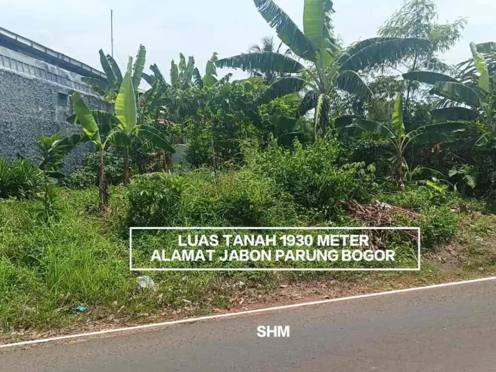 TANAH MURAH SUDAH SHM SAMPING GRAND DUTA CITY JALAN RAYA PARUNG LOKASI STRATEGIS