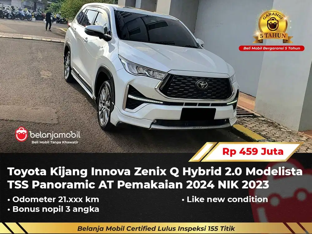 [GARANSI 5TH] Toyota Innova Zenix Q Hybrid 2.0 Modelista TSS 2023/2024