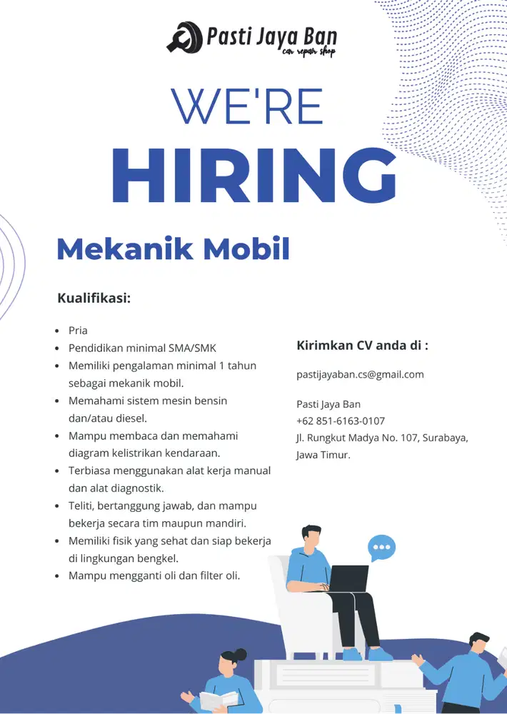 LOWONGAN KERJA MEKANIK MOBIL