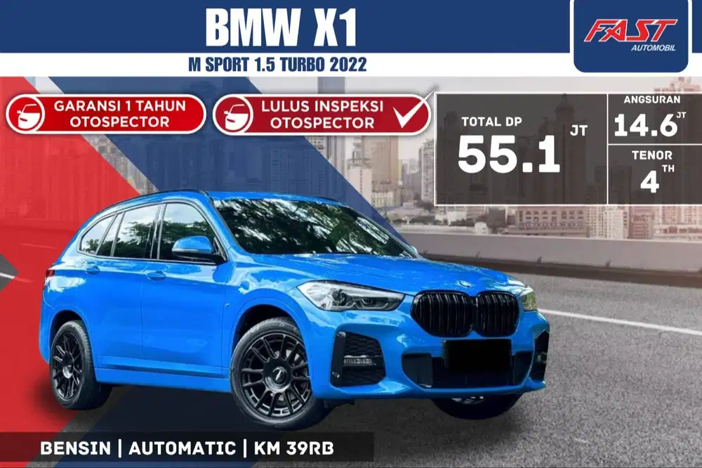 BMW X1 M SPORT 2022 PANORAMIC LOW KM.39RB & PAJAK PANJANG WARRANTY ON