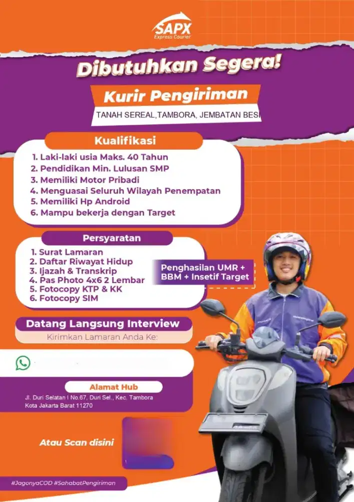 LOWONGAN KURIR DELIVERY PAKET & DOKUMEN