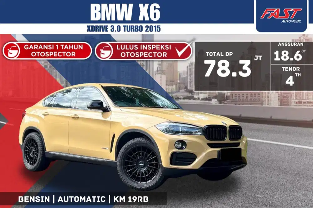 BMW X6 2015 X DRIVE 3.0 TURBO SUNROOF LOW KM.19RB & PAJAK PANJANG