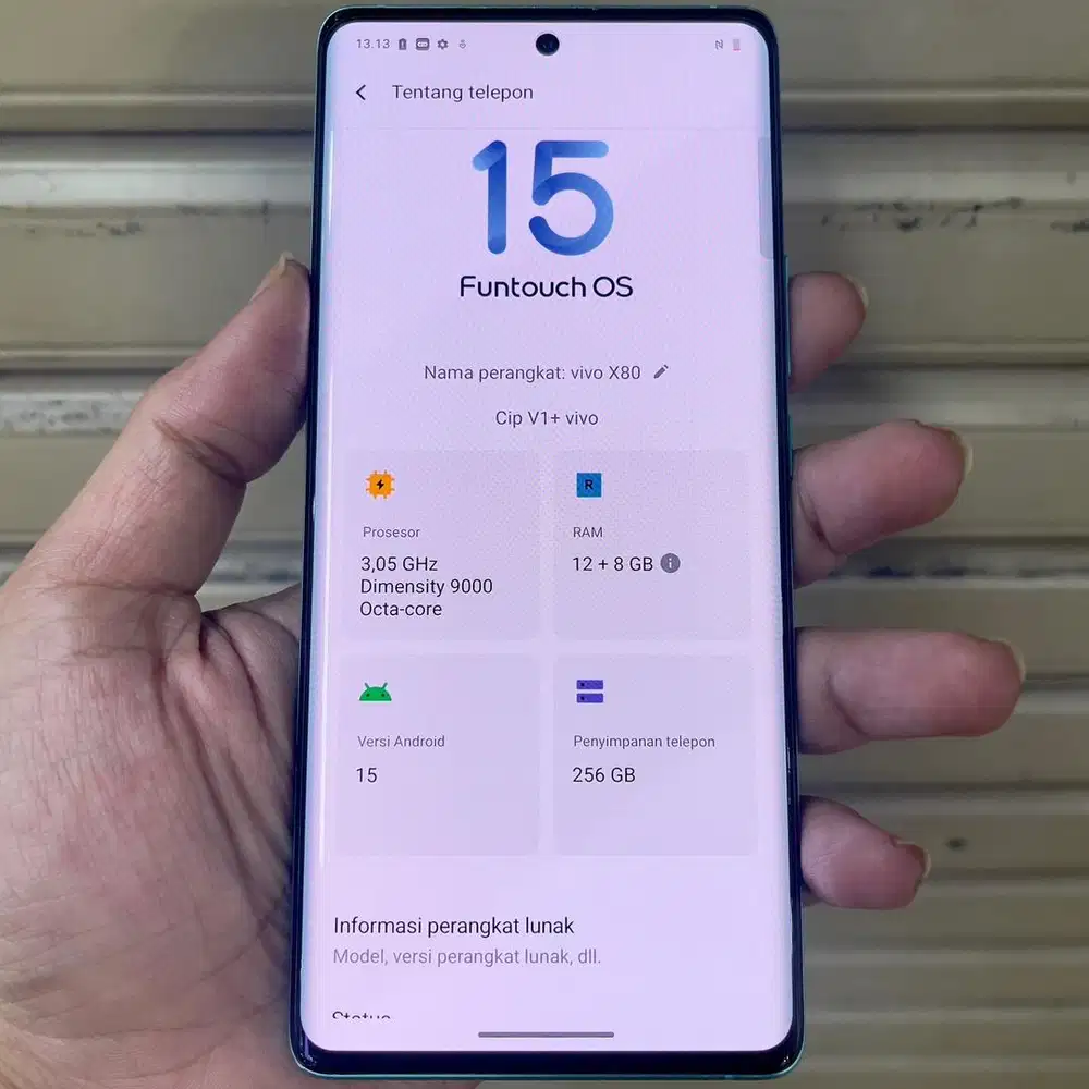 Vivo x80 ram 12 / 256 resmi fullset original