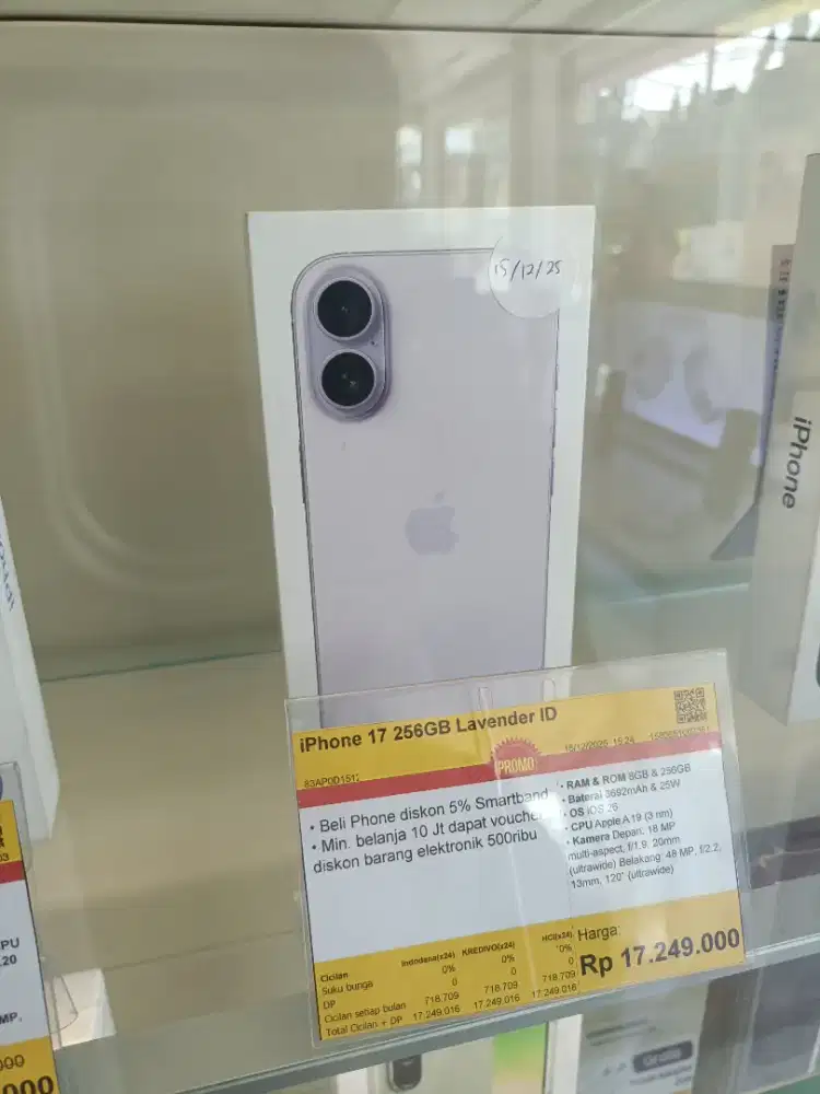 Kredit Kredivo iPhone 17 256GB Bunga 0