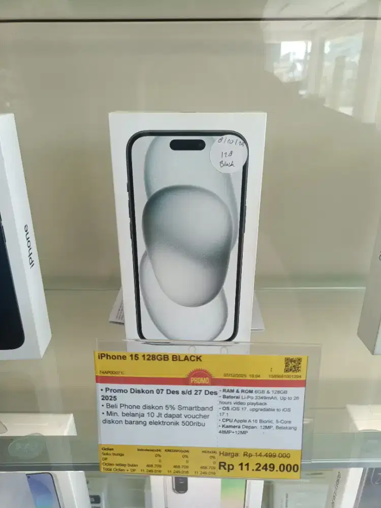 Kredit Kredivo iPhone 15 128GB bunga 0