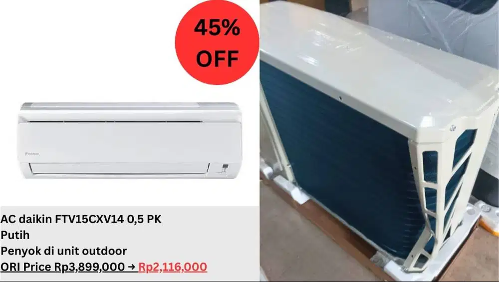 AC Daikin FTV15CXV14 – 0,5 PK (Indoor + Outdoor)