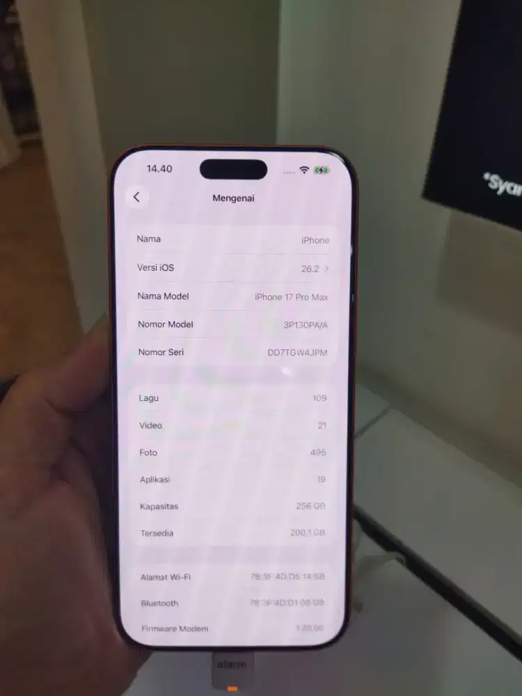 Iphone 17 Promax 256