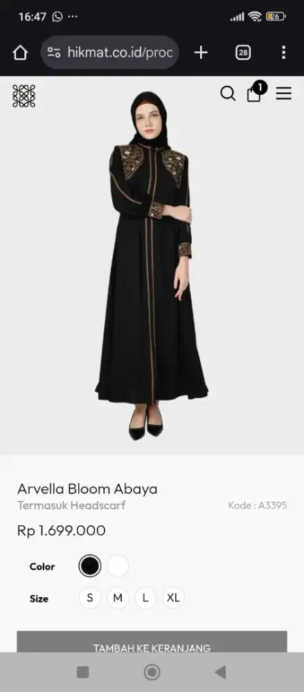 Abaya Hikmat || gamis hitam