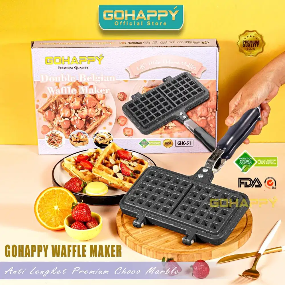 GOHAPPY Belgian Marble Waffle Maker GHC51 Cetakan kue wafel murah