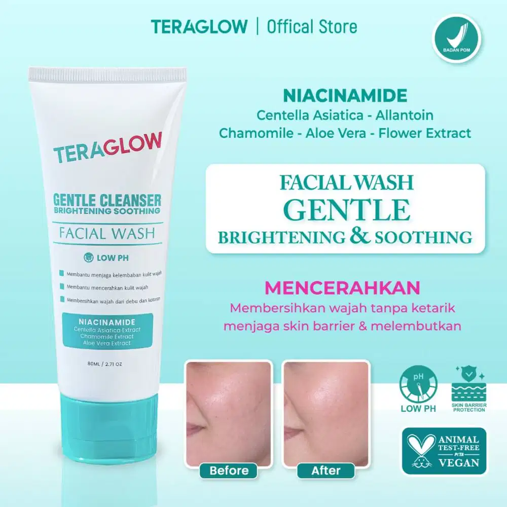 TERAGLOW Gentle Cleanser Brightening Facial Face Wash