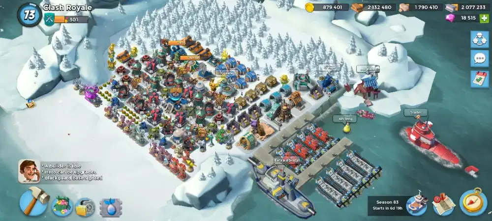 jual akun boom beach diamond 18 K bonus clash royale