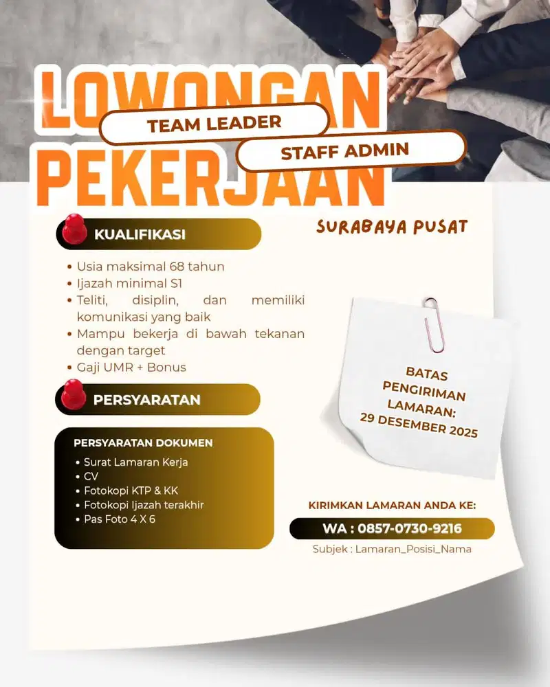Lowongan kerja surabaya pusat