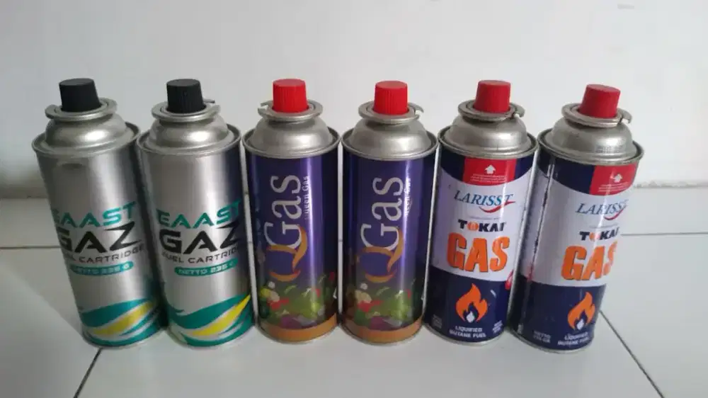 6 kaleng gas kompor portable