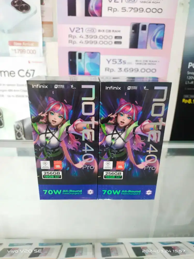 Infinix Note 40 Pro 4G 8/256 GB Curved AMOLED 108 MP Garansi Resmi