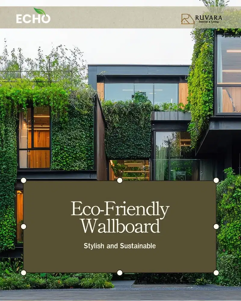 ECO Wallboard Dinding 40cm x 2.9m Tebal 8mm - Papan Laminate WPC Panel